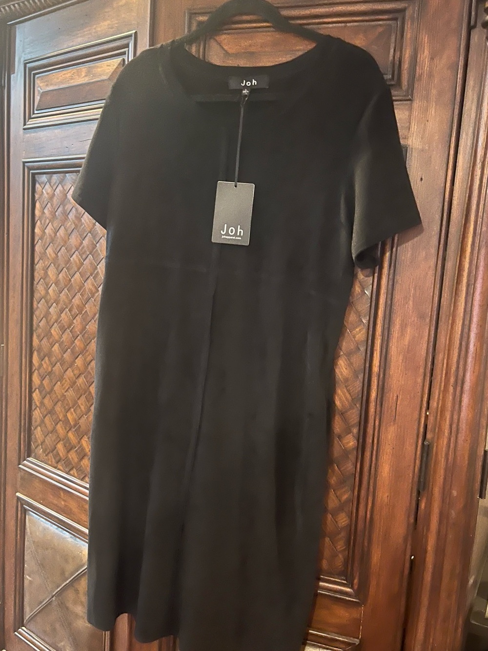 🖤 Joh Boutique Faux Suede Look Shift Dress | NWT | Size Large | Minimalist Chic - Picture 2 of 6